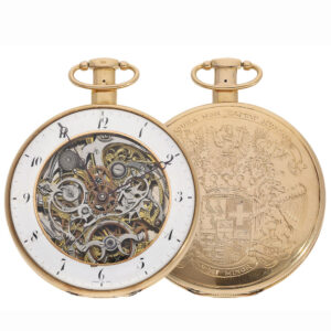 Swiss flat open face Lépine with skeletonized striking mechanism Circa 1820