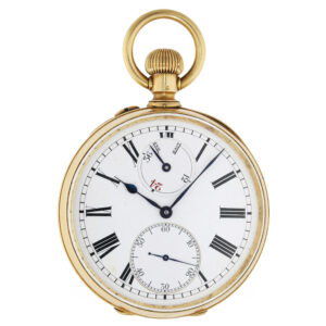 Swiss 18 carat gold deck chronometer in original case Circa 1910