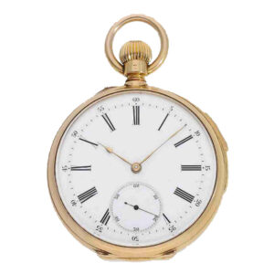 Swiss 18 carat gold quarter repeater pocket watch Circa 1870