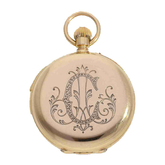 Swiss 18 carat gold quarter repeater pocket watch Circa 1870 Swiss 18 carat gold quarter repeater pocket watch Circa 1870