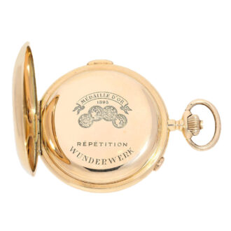 Swiss gold astronomical repeating pocket watch Circa 1910