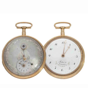 Technically highly interesting Swiss double sided verge watch Circa 1800