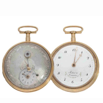 Technically highly interesting Swiss double sided verge watch Circa 1800