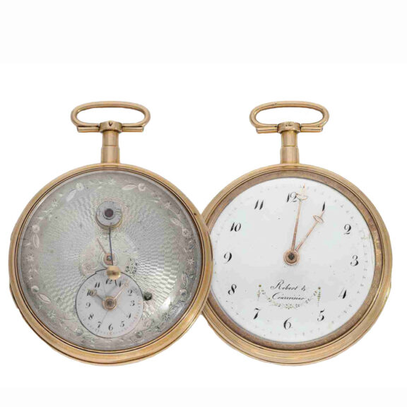 Technically highly interesting Swiss double sided verge watch Circa 1800
