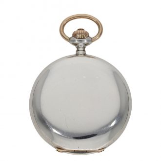 German silver and gold watch with Glashütte lever escapement Circa 1910