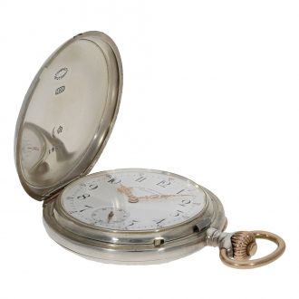 German silver and gold watch with Glashütte lever escapement Circa 1910