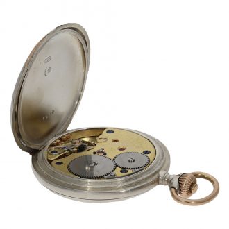 German silver and gold watch with Glashütte lever escapement Circa 1910