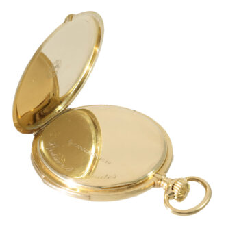 Swiss 18 carat gold large minute repeater watch Circa 1910