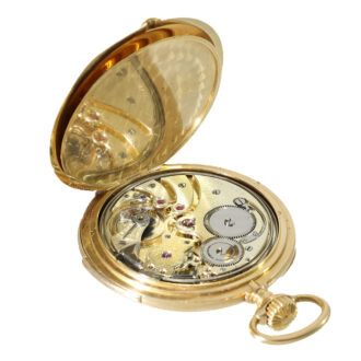Swiss 18 carat gold large minute repeater watch Circa 1910