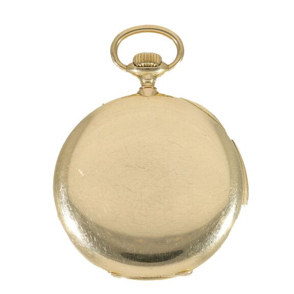 Swiss 18 carat gold large minute repeater watch Circa 1910 Swiss 18 carat gold large minute repeater watch Circa 1910