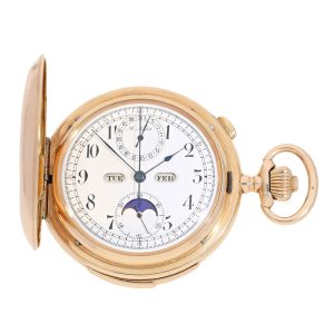 Swiss gold lever watch with minute repeater Circa 1900