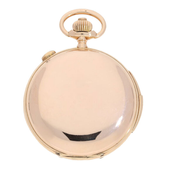 Swiss gold lever watch with minute repeater Circa 1900 Swiss gold lever watch with minute repeater Circa 1900