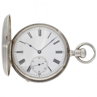 Fine German silver anker chronometer with gold hinges Circa 1880