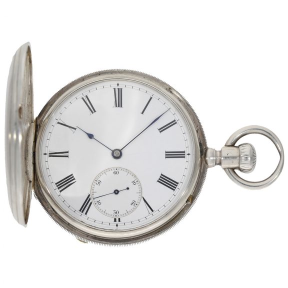 Fine German silver anker chronometer with gold hinges Circa 1880