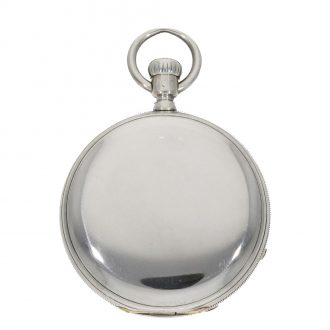 Fine German silver anker chronometer with gold hinges Circa 1880