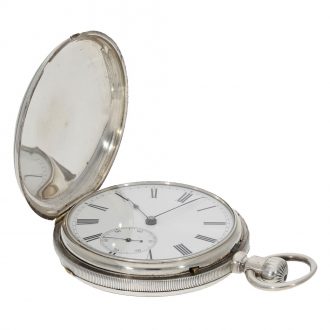 Fine German silver anker chronometer with gold hinges Circa 1880