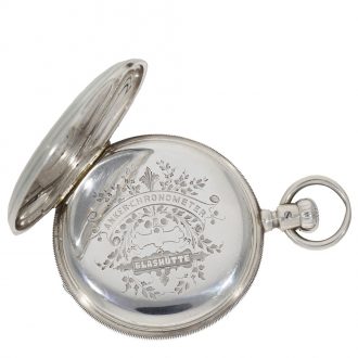 Fine German silver anker chronometer with gold hinges Circa 1880