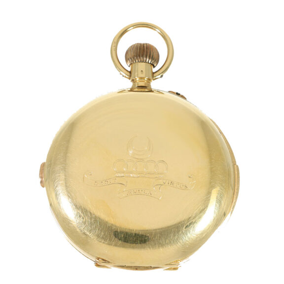 Swiss 18 carat gold historically interesting watch Circa 1900 Swiss 18 carat gold historically interesting watch Circa 1900