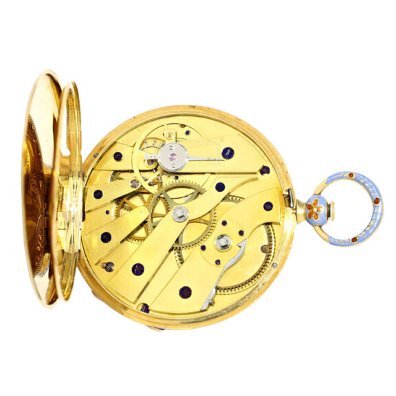 Exquisite Swiss gold cylinder pocket watch Circa 1850 Exquisite Swiss gold cylinder pocket watch Circa 1850