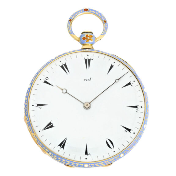 Exquisite Swiss gold cylinder pocket watch Circa 1850 Exquisite Swiss gold cylinder pocket watch Circa 1850