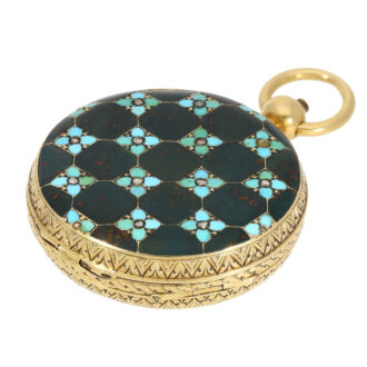 Danish important gold pocket watch with jewels Circa 1850