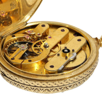 Danish important gold pocket watch with jewels Circa 1850