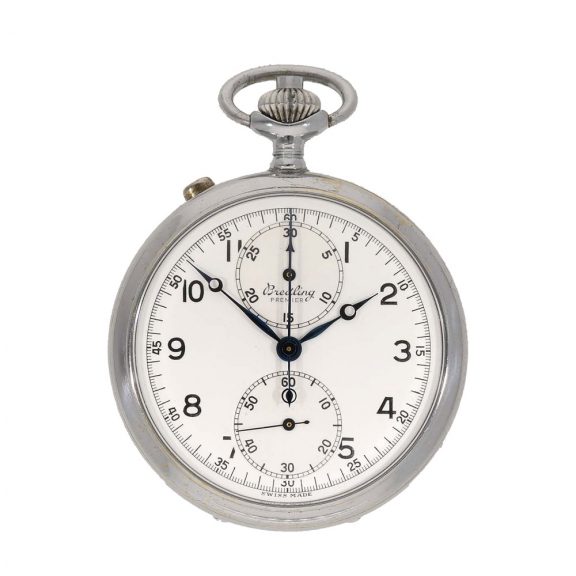 Swiss metal chronometer with split seconds chronograph Circa 1950