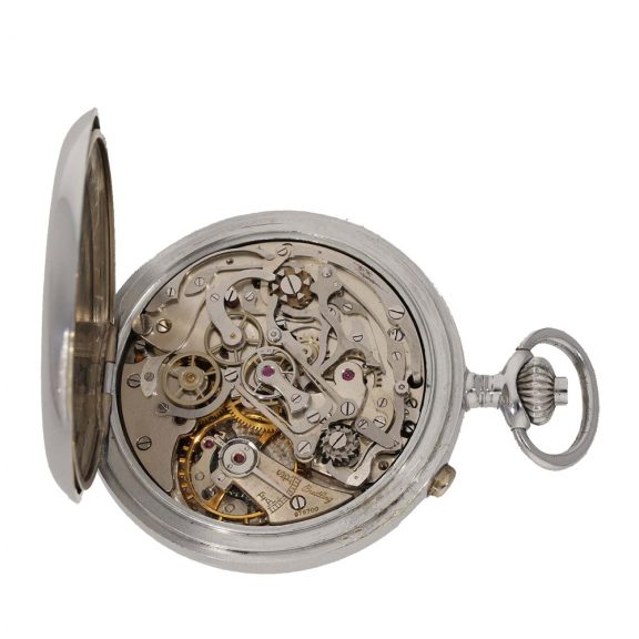Swiss metal chronometer with split seconds chronograph Circa 1950 Swiss metal chronometer with split seconds chronograph Circa 1950