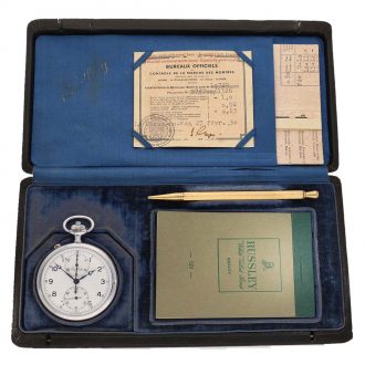 Swiss metal chronometer with split seconds chronograph Circa 1950