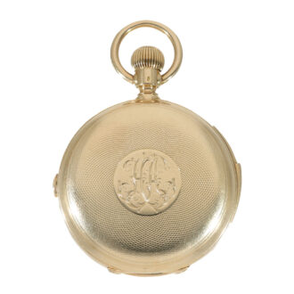 Russian 14 carat gold heavy hunter case pocket watch Circa 1900