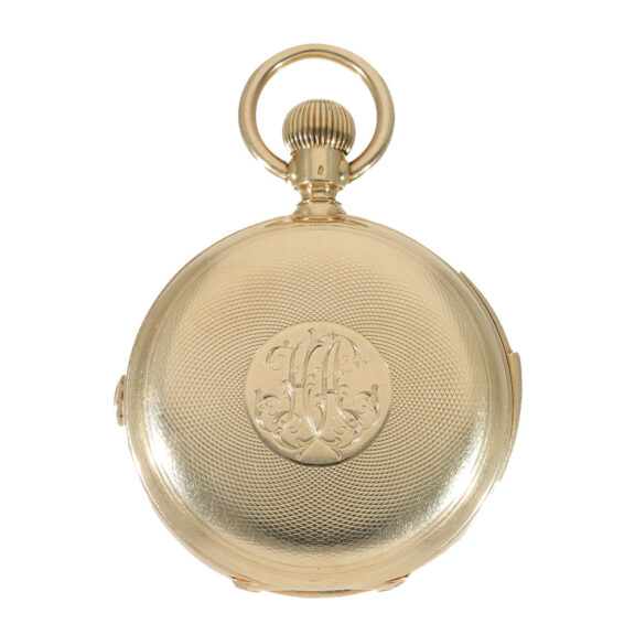 Russian 14 carat gold heavy hunter case pocket watch Circa 1900 Russian 14 carat gold heavy hunter case pocket watch Circa 1900