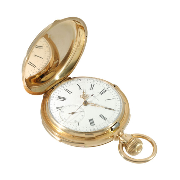 Russian 14 carat gold heavy hunter case pocket watch Circa 1900 Russian 14 carat gold heavy hunter case pocket watch Circa 1900