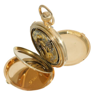 Russian 14 carat gold heavy hunter case pocket watch Circa 1900