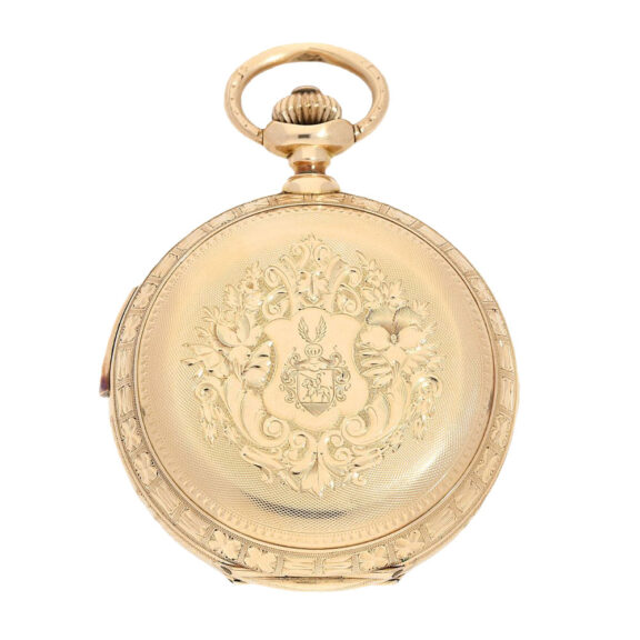 Swiss gold full hunter cased astronomical watch Circa 1880 Swiss gold full hunter cased astronomical watch Circa 1880