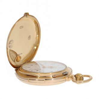 Large German 18 carat gold watch with quarter repeater Circa 1899