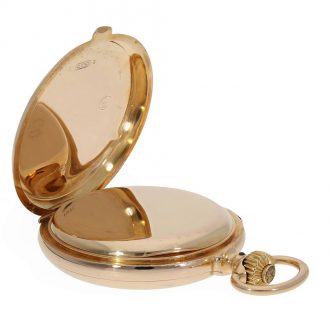 Large German 18 carat gold watch with quarter repeater Circa 1899