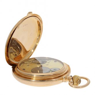 Large German 18 carat gold watch with quarter repeater Circa 1899