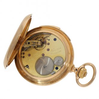 Large German 18 carat gold watch with quarter repeater Circa 1899