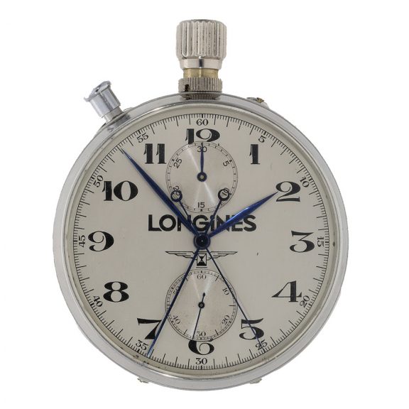 Swiss stainless steel split seconds chronograph Circa 1953