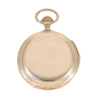 Swiss 14 carat heavy gold hunter case pocket watch Circa 1900