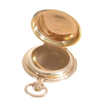 Swiss 14 carat heavy gold hunter case pocket watch Circa 1900