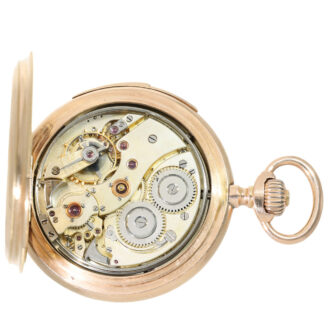 Swiss 14 carat heavy gold hunter case pocket watch Circa 1900