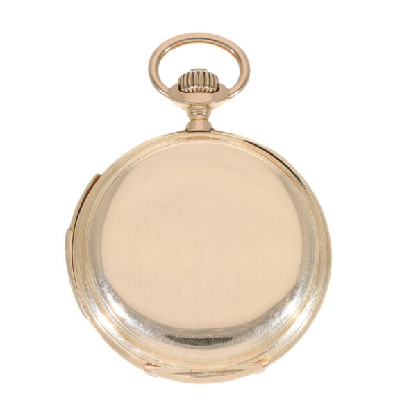 Swiss 14 carat heavy gold hunter case pocket watch Circa 1900 Swiss 14 carat heavy gold hunter case pocket watch Circa 1900