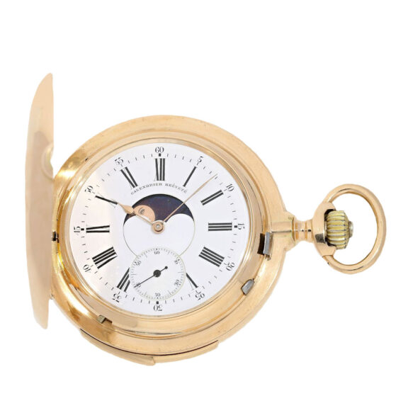Swiss double sided astronomical golden watch Circa 1910