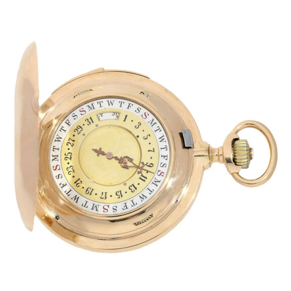 Swiss double sided astronomical golden watch Circa 1910 Swiss double sided astronomical golden watch Circa 1910