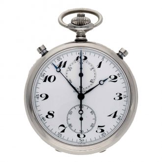 Swiss stainless steel split seconds chronograph Circa 1945