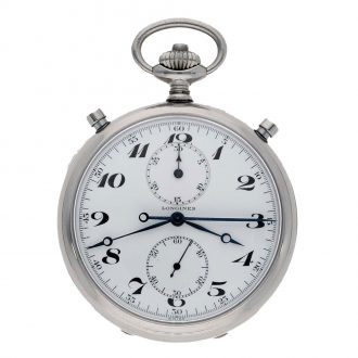 Swiss stainless steel split seconds chronograph Circa 1945