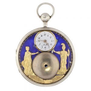 Swiss pocket watch with automaton Jacquemart Circa 1800