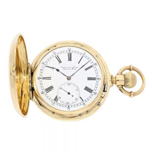 Rare Swiss gold double sided calendar watch Circa 1875