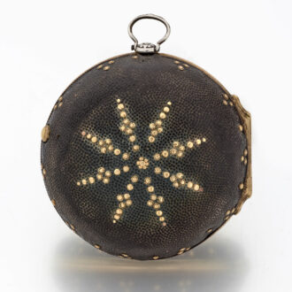 Fine English silver watch with protective outer case Circa 1740